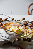 Winter apple bake with quark and eggs