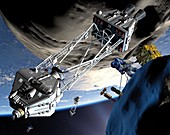 Asteroid mining, illustration