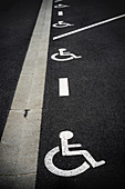 Parking space reserved for disabled people