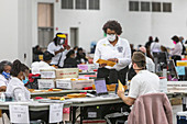 Pre-election ballot sorting, Detroit, USA