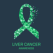 Liver cancer, conceptual illustration