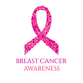 Breast cancer awareness, conceptual illustration