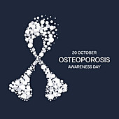 Osteoporosis awareness, conceptual illustration