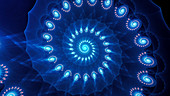 Spiral fractal pattern, illustration