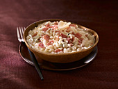 Risotto with ham and gorgonzola