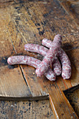 Raw salsiccia game sausages (Tuscany)
