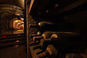 A bottle cellar, Newton Winery, Napa Valley, California, USA