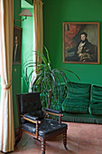 A green room in Chateau Lafite-Rothschild, Pauillac, Medoc, Bordeaux, France