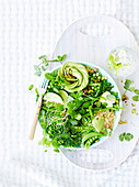 Vegan greens galore couscous salad