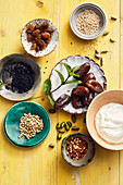 Ingredients and spices from oriental cuisine