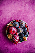 Plums, figs and berries