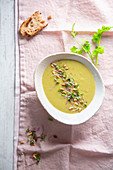 Potato and leek soup with parsnips
