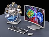 Brain-computer interface, illustration