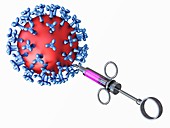 Fighting the coronavirus, conceptual illustration