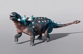 Artwork of the dinosaur ankylosaurus