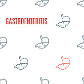 Gastroenteritis, conceptual illustration