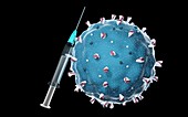 Coronavirus vaccine, conceptual illustration