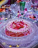 Festive strawberry tart