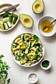 Avocado and cucumber salad