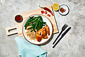 Portugese spiced chicken with green beans