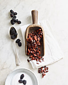 Vegan chocolate granola with date syrup