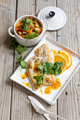 Turkey escalope with carrot mash