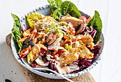 Chicken salad with almond dressing