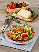 Ratatouille salad with Manchego