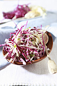 Red and white cabbage salad