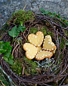 Lemon hearts in an Easter nest
