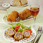 Baked veal roulade