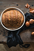 Onion bread loaf