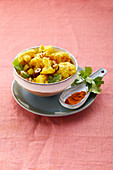 Cauliflower curry with hazelnuts