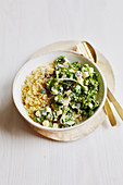 Kale and millet bowl with coconut