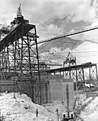 Construction of the Grand Coulee Dam, Washington, USA