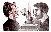19th Century laryngoscope, illustration