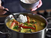 Coconut butter and vegetable soup