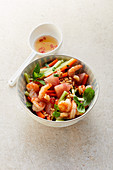 Asian prawn salad with pomelo