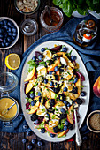 Beetroot and mozzarella salad with fruits