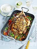 One-pan jerk roast chicken