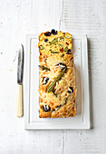 Asparagus sundried tomato and olive loaf