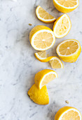 Lemons, halved and slices