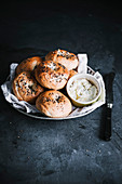 Bagels with cheese cream
