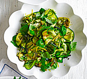 Summer courgette ribbon salad