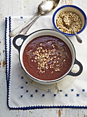 Pork bloody soup with groats