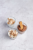 Trio of Mousses with Wafer Biscuit