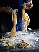 Homemade pappardelle