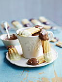 Double chocolate shortbread fingers