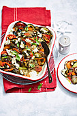 Tian of vegetables with chickpeas and parmesan