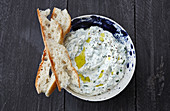 Turkish sheep's cream cheese with herbs